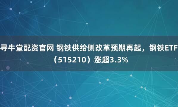 寻牛堂配资官网 钢铁供给侧改革预期再起，钢铁ETF（515210）涨超3.3%