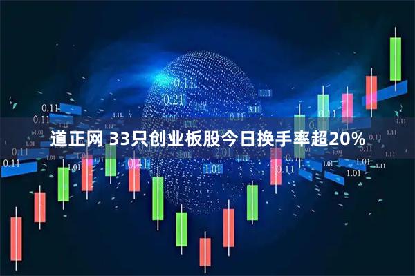 道正网 33只创业板股今日换手率超20%