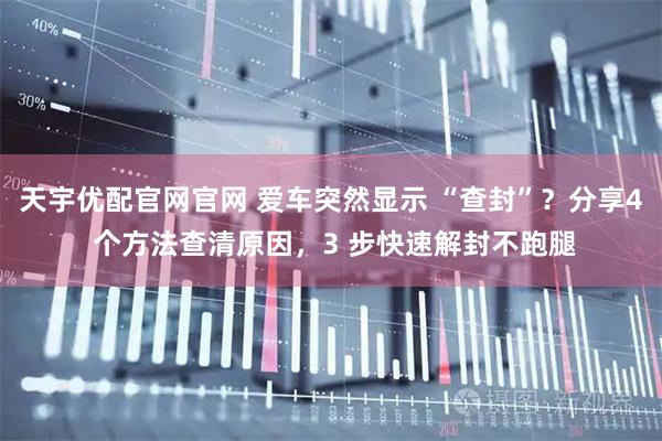 天宇优配官网官网 爱车突然显示 “查封”？分享4 个方法查清原因，3 步快速解封不跑腿
